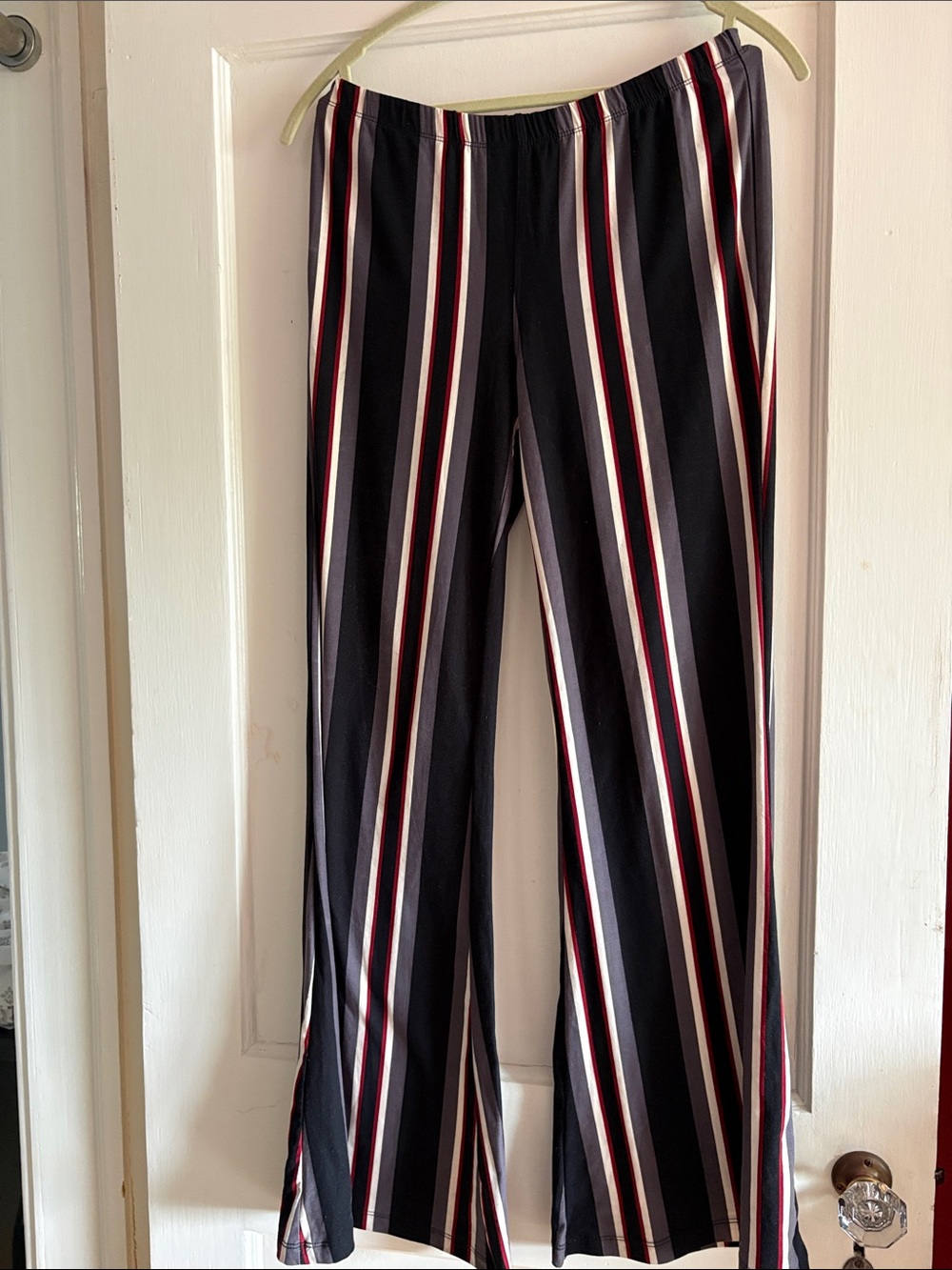Hot Kiss Black Striped Wide-Leg Pants
